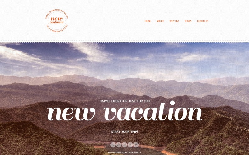 Modello gratuito per la progettazione di siti Web di agenzie di viaggio