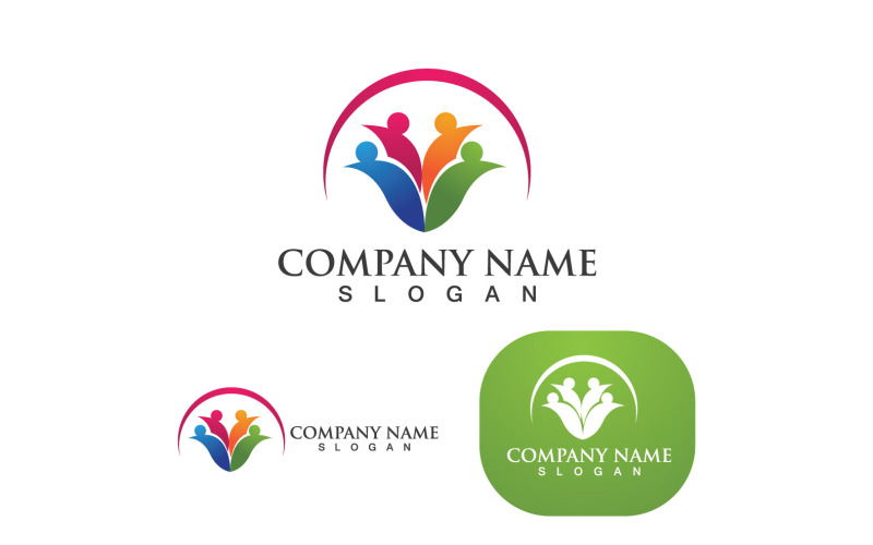 Adoption et famille Logo Vector V4
