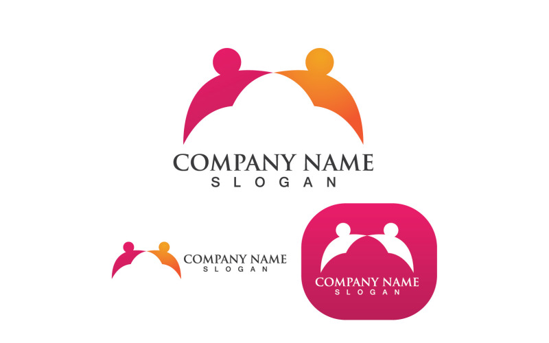 Adoption und Familienlogo Vektor V8