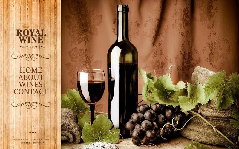 Безкоштовний шаблон сайту Winery