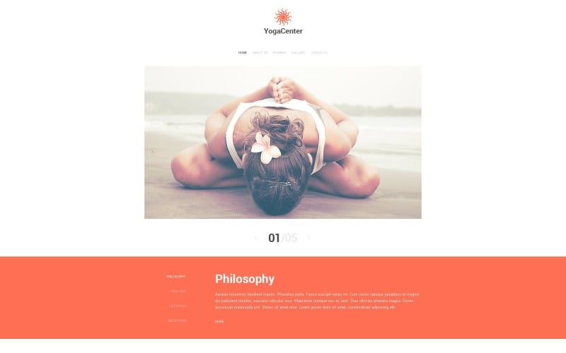Free Yoga Responsive Website Design Template