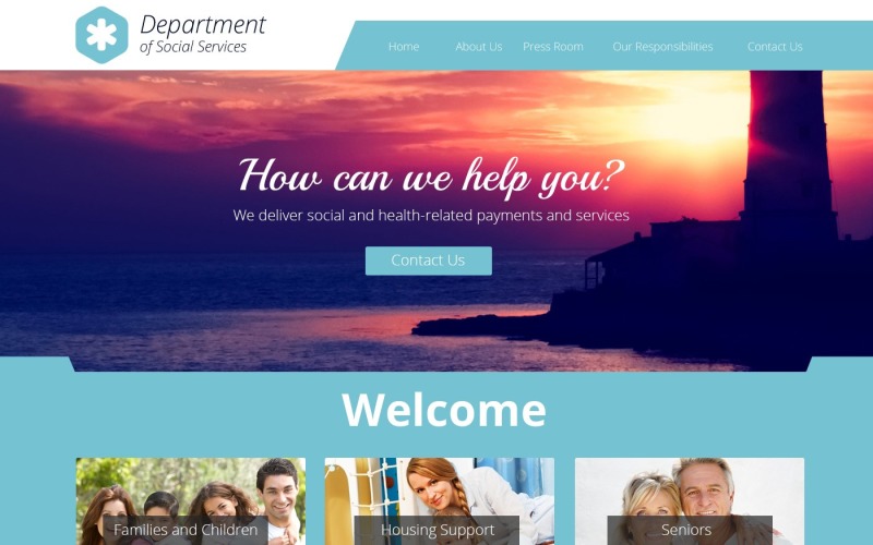 Gratis sjabloon voor een responsieve website voor samenleving en cultuur