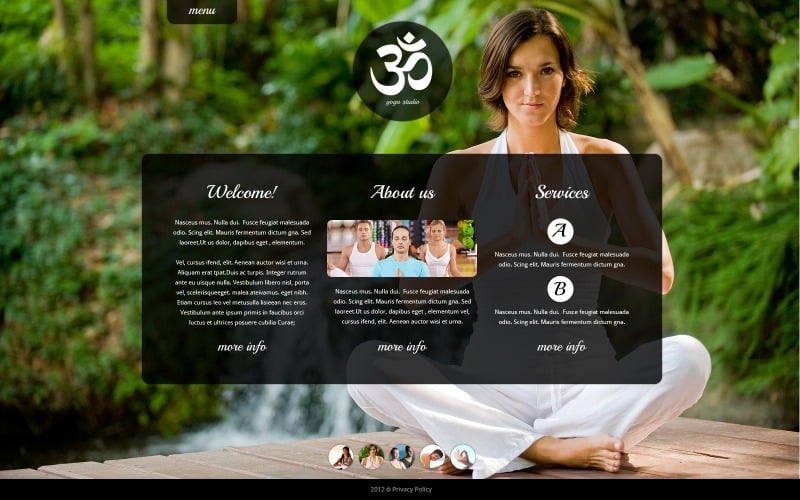 Gratis Yoga Club-websitesjabloon