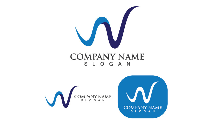 Logo W e simbolo Vector Logo Business V4