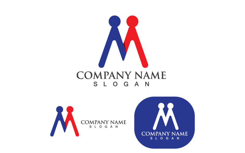 M-logo en symbool Vector Logo Business V10