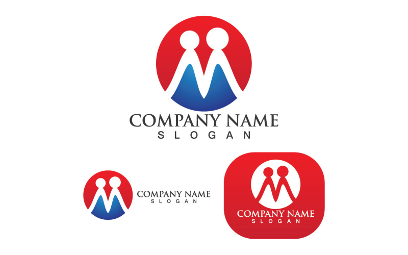 M Logo y símbolo Vector Logo Business V7