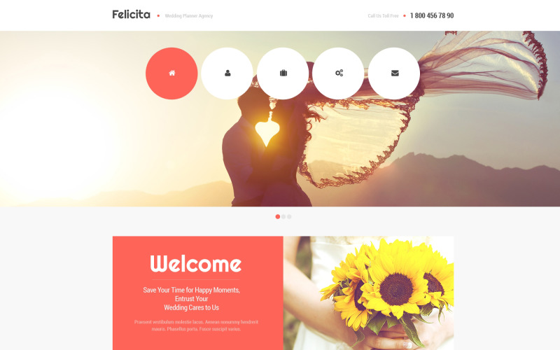 Modello di sito web per wedding planner gratuito