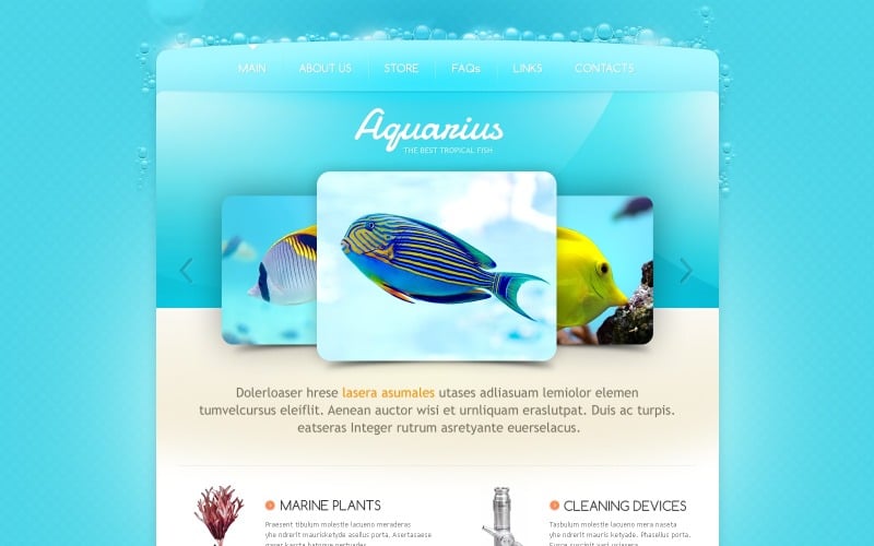 Tema del sito Web Fish & Piscary gratuito
