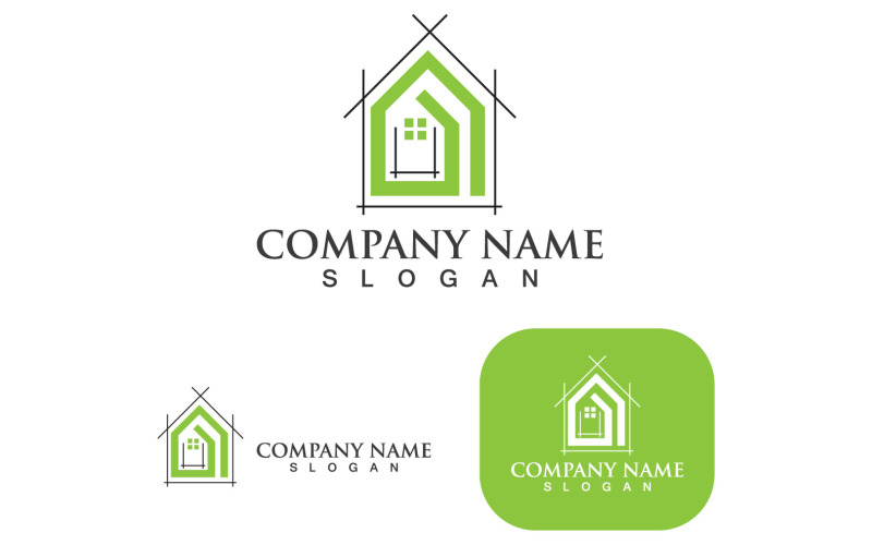 Home Logo En Symbool Gebouw V4