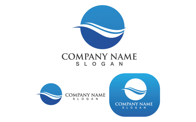 Ola Playa Agua Logotipo Y Símbolo Naturaleza V7