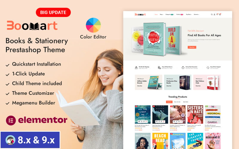 Bookmart - Thème responsive Prestashop pour librairie premium