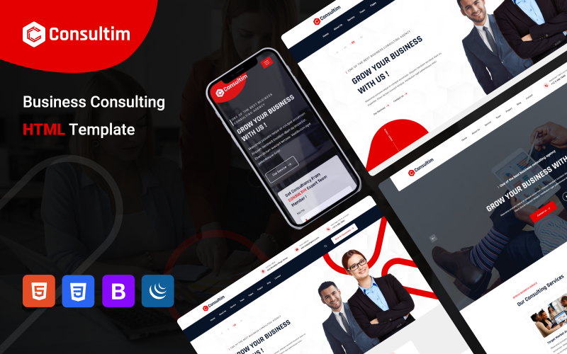 Consultim - Modello HTML per agenzia commerciale di consulenza