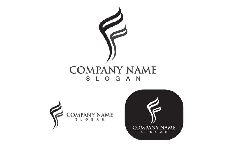 F Logo e simbolo lettera commerciale V8