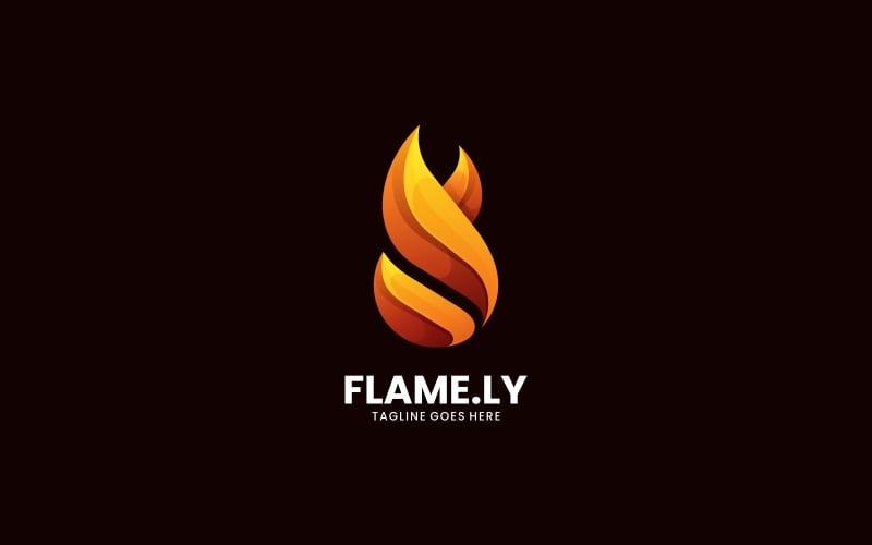 Flame färgglada logotyp mall