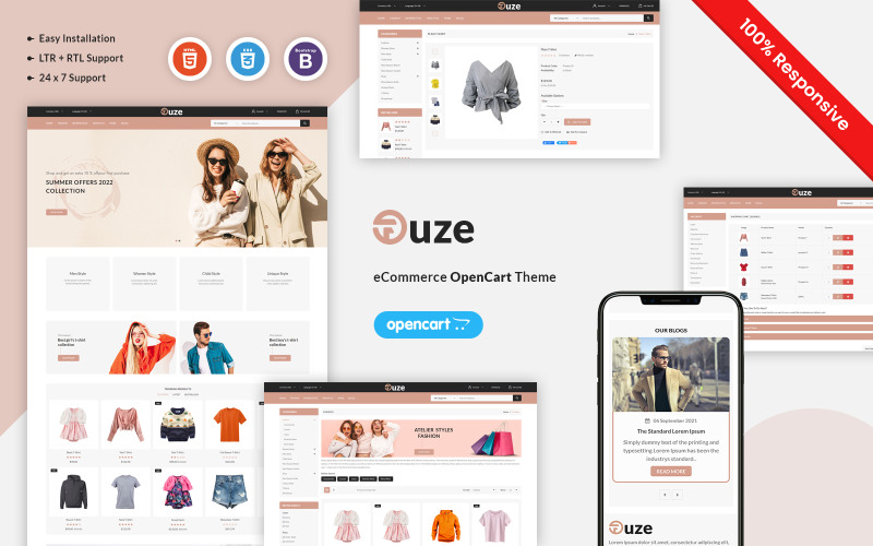 Fuze - Responsieve OpenCart-sjabloon