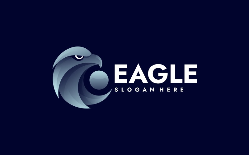 Logo de dégradé de tête d'aigle vectoriel
