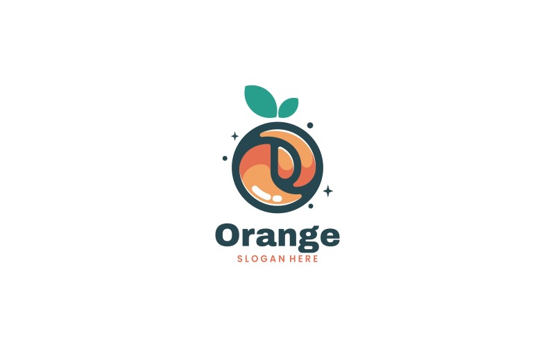 Oranje eenvoudig logo-sjabloon