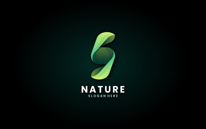 Logo met natuurkleurverloop