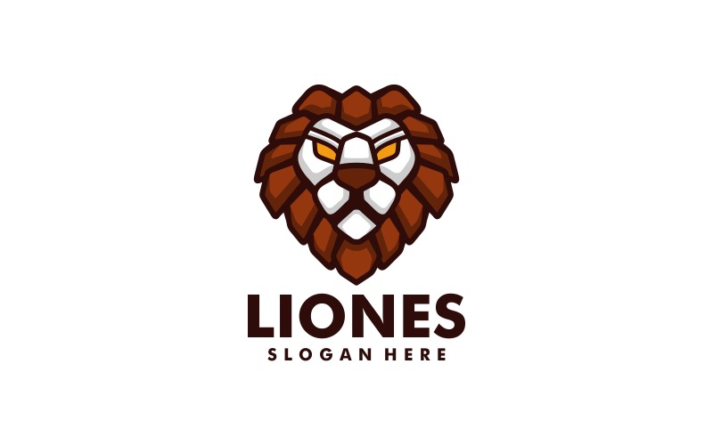 Modelo de Logotipo de Mascote Leão