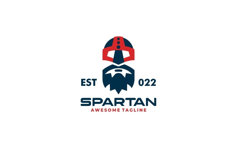 Modelo de Logotipo Simples Espartano