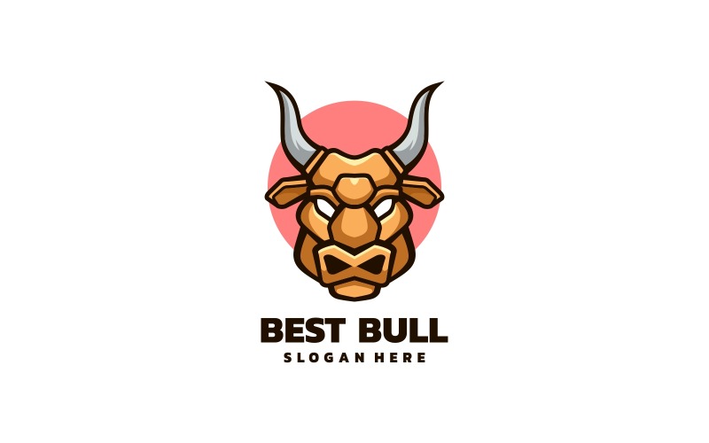 Найкращий простий логотип талісмана бика