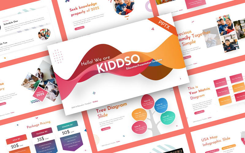Kiddso Education PowerPoint-Vorlage