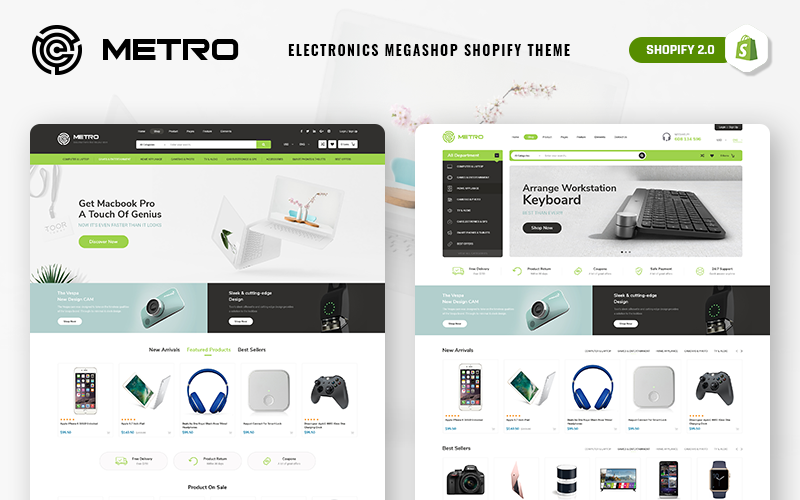 Metro - Tema de Shopify para la tienda Megashop de electrónica