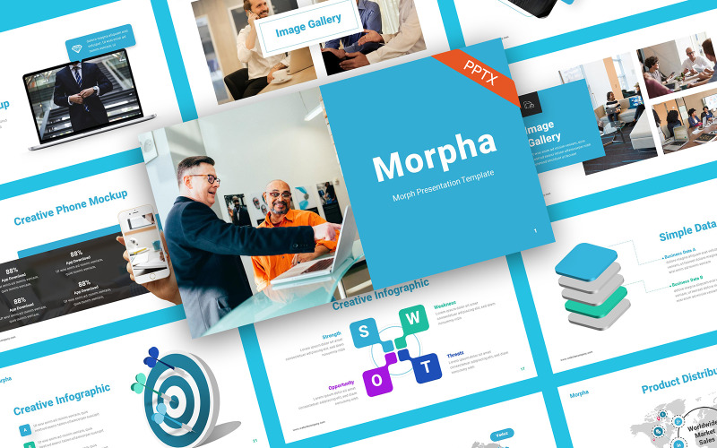 Morpha Morph Animation Szablony prezentacji PowerPoint