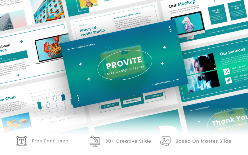 Provite - Modello PowerPoint aziendale per agenzia digitale creativa