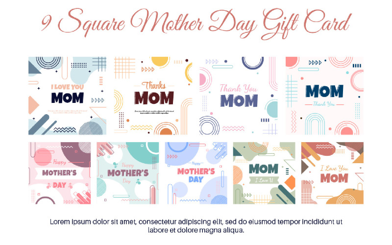 9 Square Mother Day Gift Card
