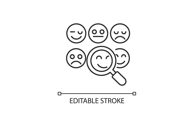 Czytanie Emocji Liniowa Ikona