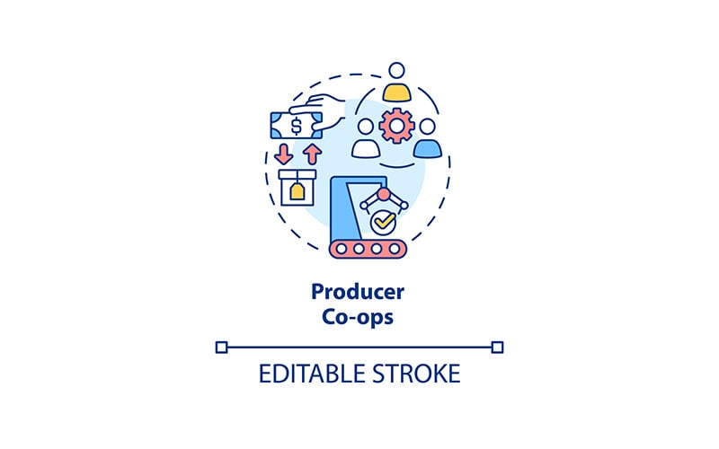 Producer Co-ops Concept Icon