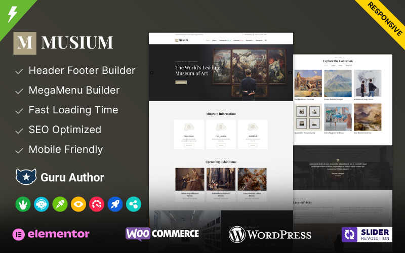 Musium - Konstgalleri och museum WordPress-tema