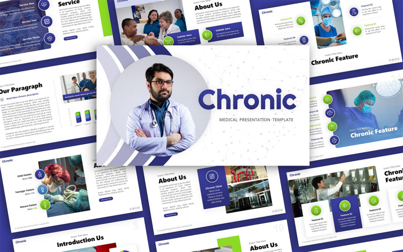 Modello di presentazione PowerPoint multiuso medico cronico