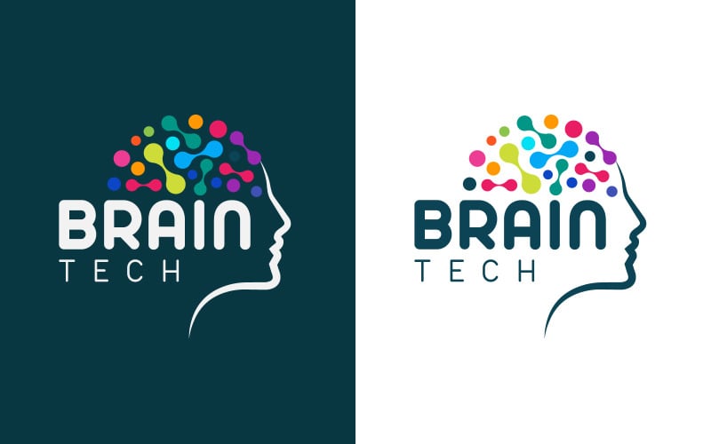 Creative Human Brain Technology Logo
