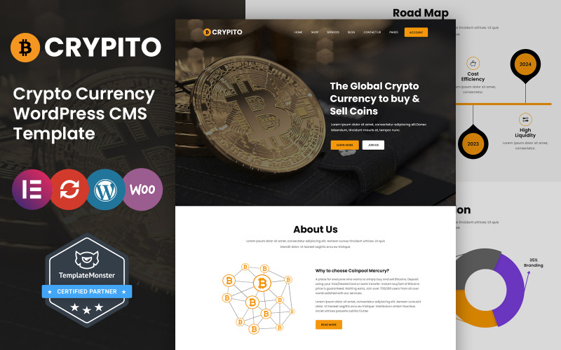 Crypito - Thème WordPress Crypto Currency - TemplateMonster