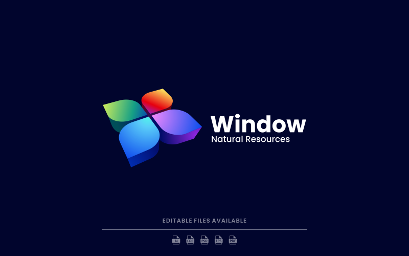 Kleurrijk Windows-logo met kleurovergang
