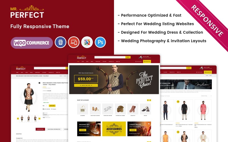 MrPerfect - Elegantes Hochzeits-WooCommerce-Thema