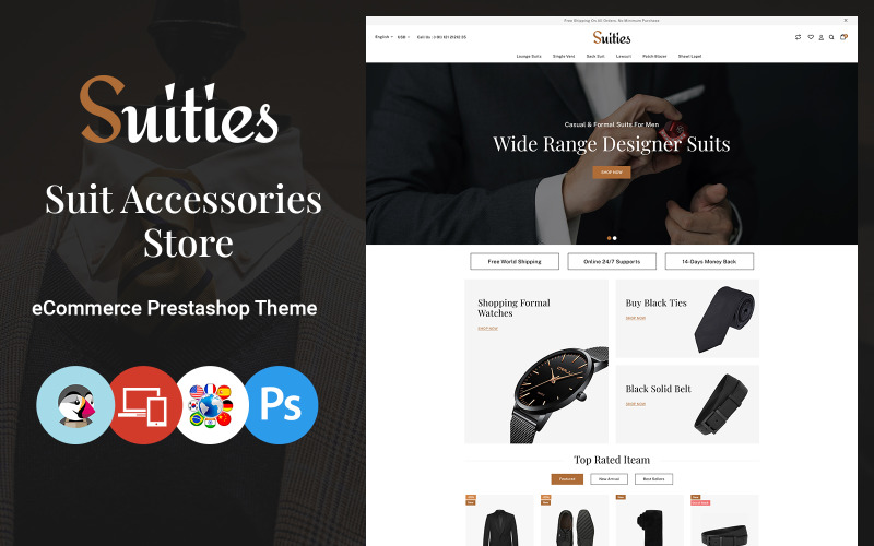 Suitler - Takım Elbise ve Erkek Moda Mağazası Prestashop Teması
