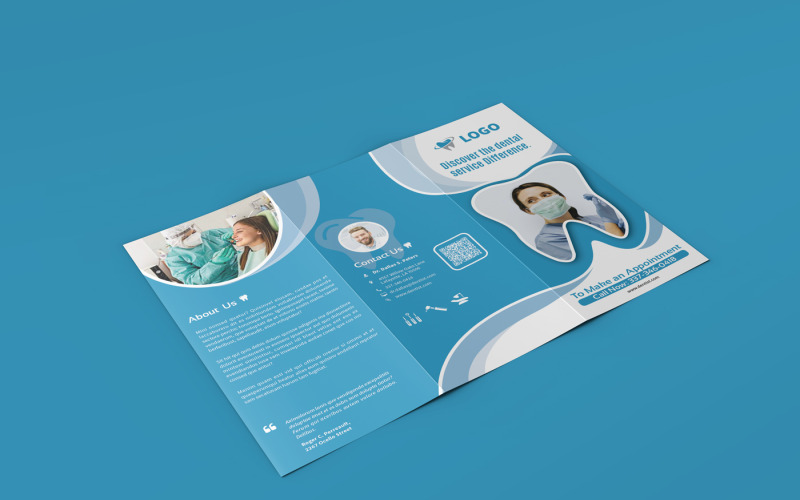 Modèle d'impression - Brochure à trois volets sur la dentisterie pédiatrique