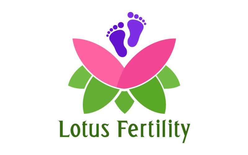 Plantilla de logotipo de fertilidad de loto