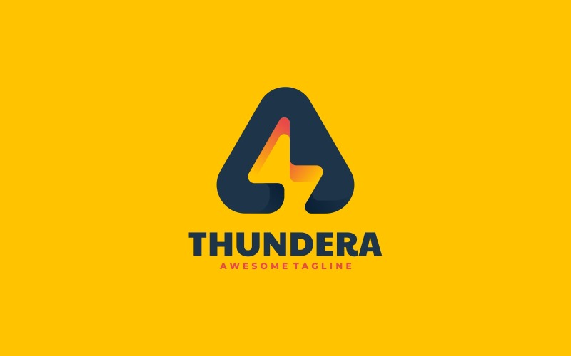 Thunder En Enkel Logotypstil