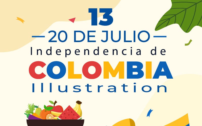 13 De Julio Colombie Illustration