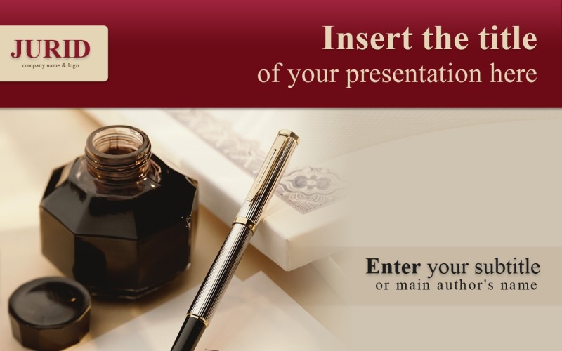 Lawyer PowerPoint Template PowerPoint sablon 25035