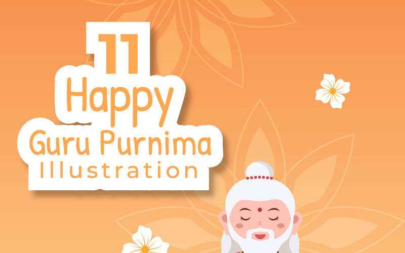 11 Boldog Guru Purnima illusztráció