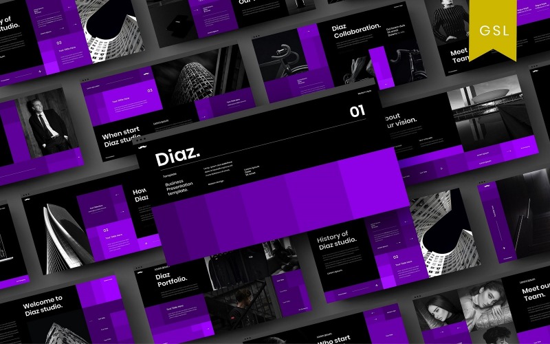 Diaz – šablona prezentace Google