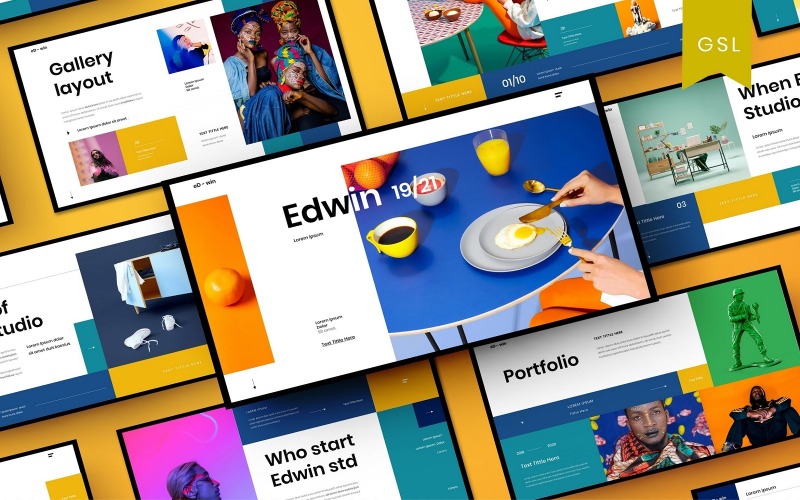 Edwin - 商务 Google 幻灯片模板