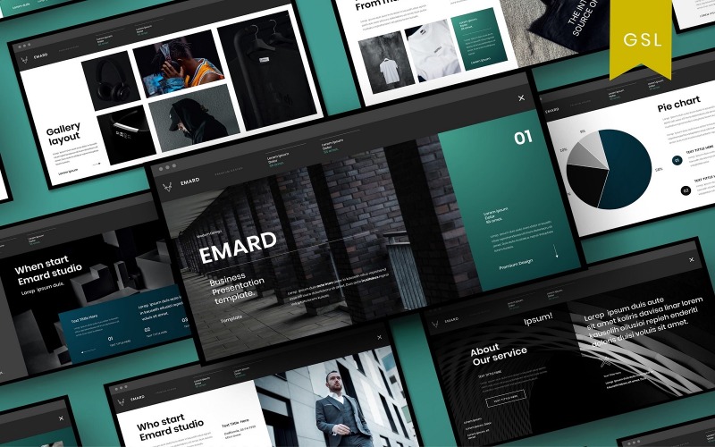 Emard - бизнес-шаблон слайдов Google