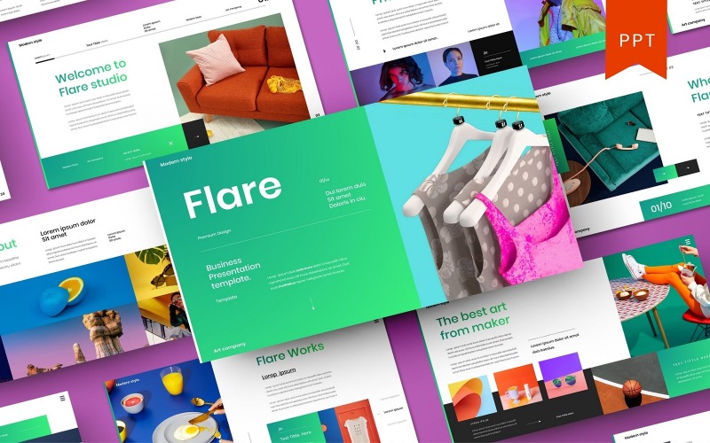 Flare – бізнес шаблон PowerPoint