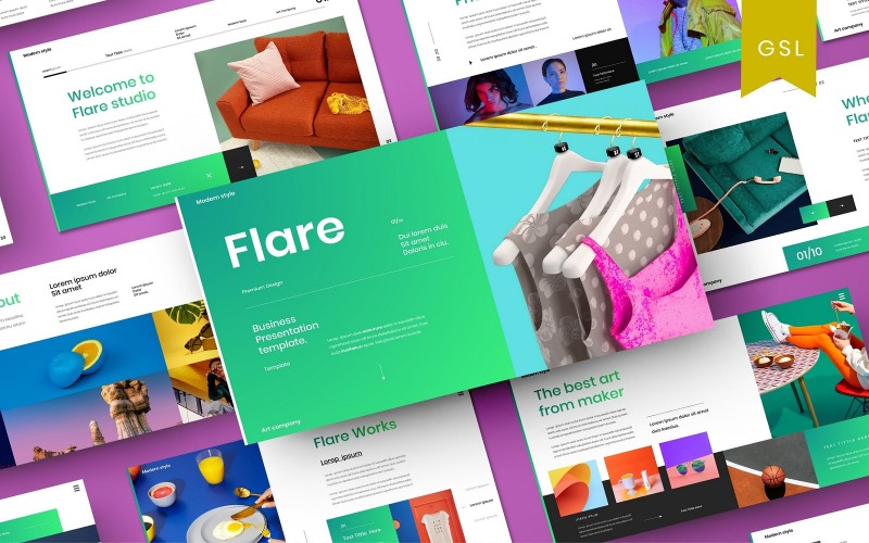 Flare - Business-Google-Folienvorlage